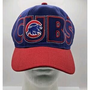 Vintage Starter Chicago Cubs Fitted Hat Cap RARE 90’s Blue Dome sz 7 -7 3/4 sz 2